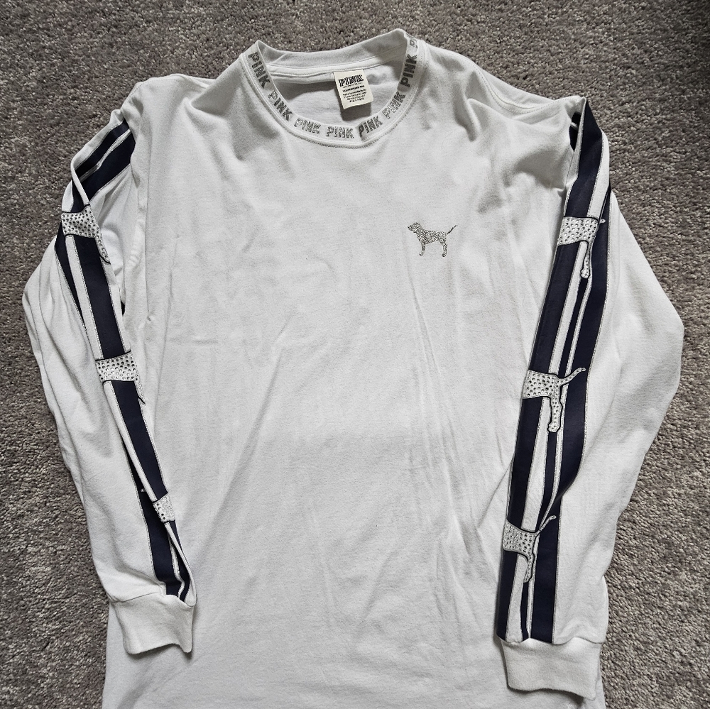 PINK Victoria's Secret White Long Sleeve Shirt